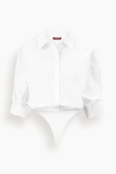 Staud Traverse Bodysuit in White