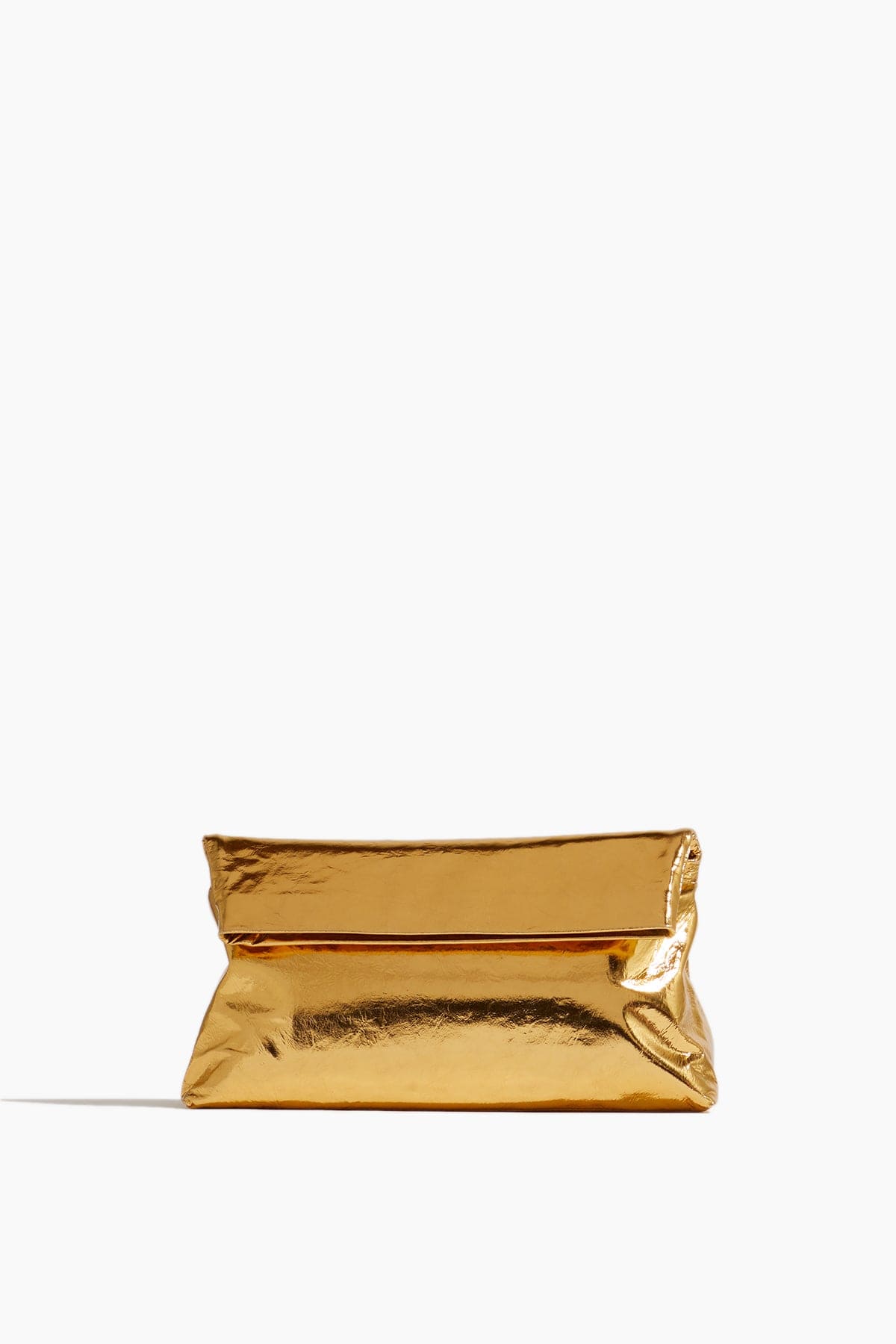 Dries Van Noten Clutches Folded Clutch in Gold