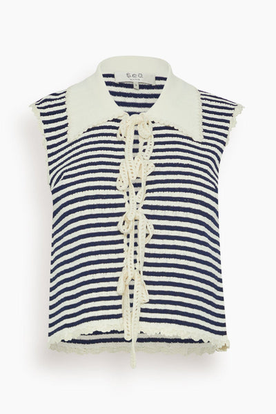 Addy Striped Knit Vest in Multi