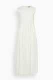 Saint Art Judson Pleated Maxi Dress in Ivory