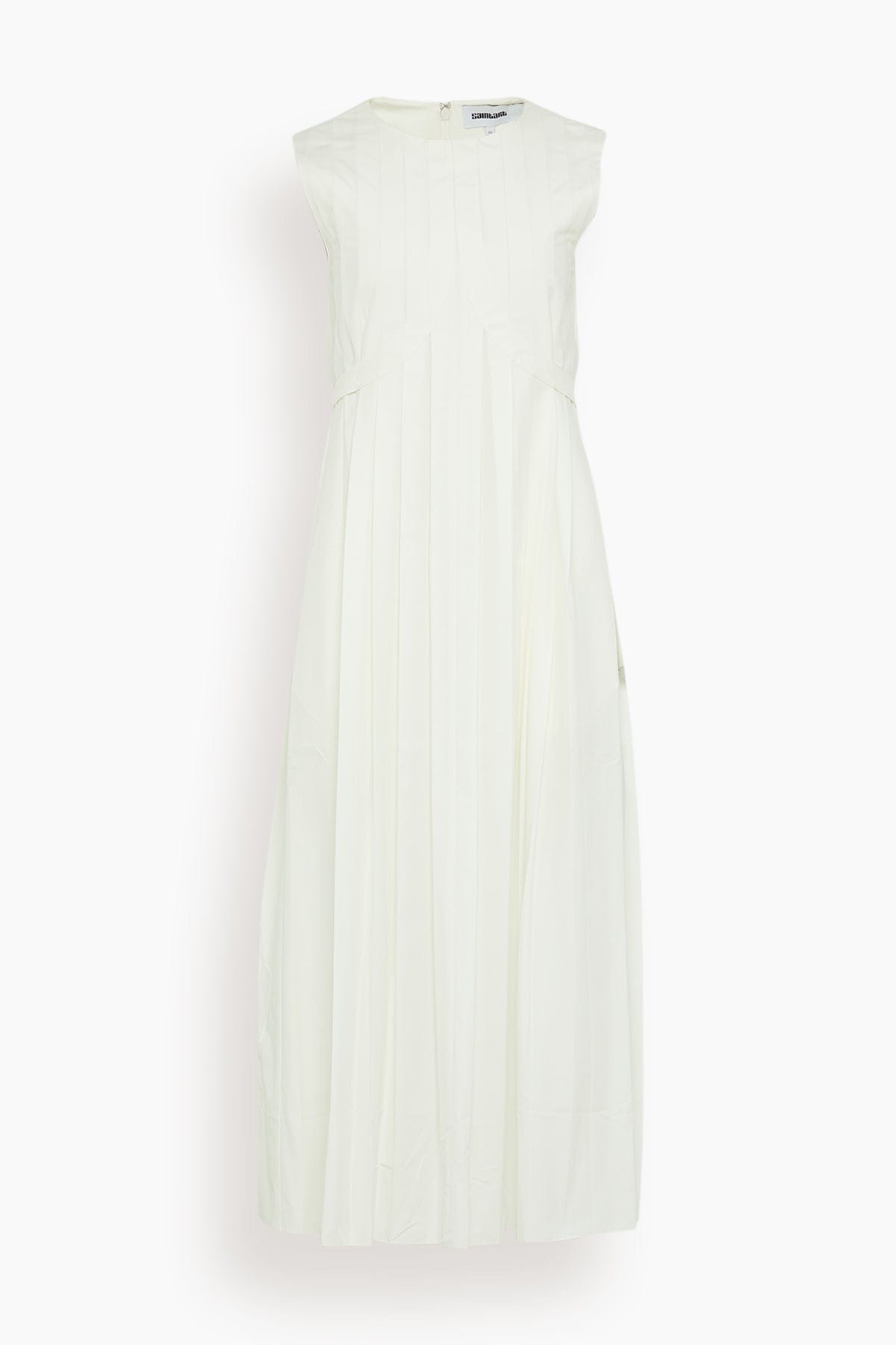 Saint Art - Saint Art Judson Pleated Maxi Dress in Ivory M - Hampden Clothing Saint Art - Saint Art Judson Pleated Maxi Dress in Ivory M - Hampden Clothing