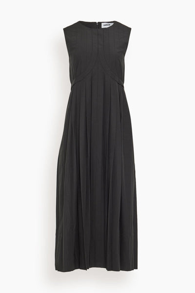 Judson Pleated Maxi Dress in Black
