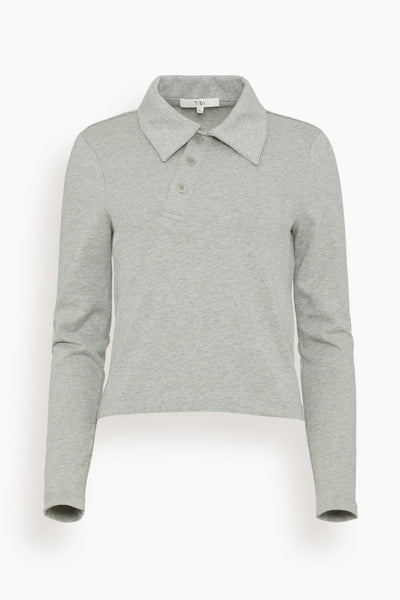 Perfect T Shrunken Polo in Heather Grey