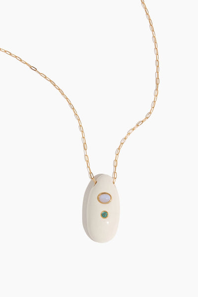La Paz Pendant Necklace in White