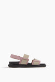 Marni Fussbett Double Strap Sandal in Chalk/Pink