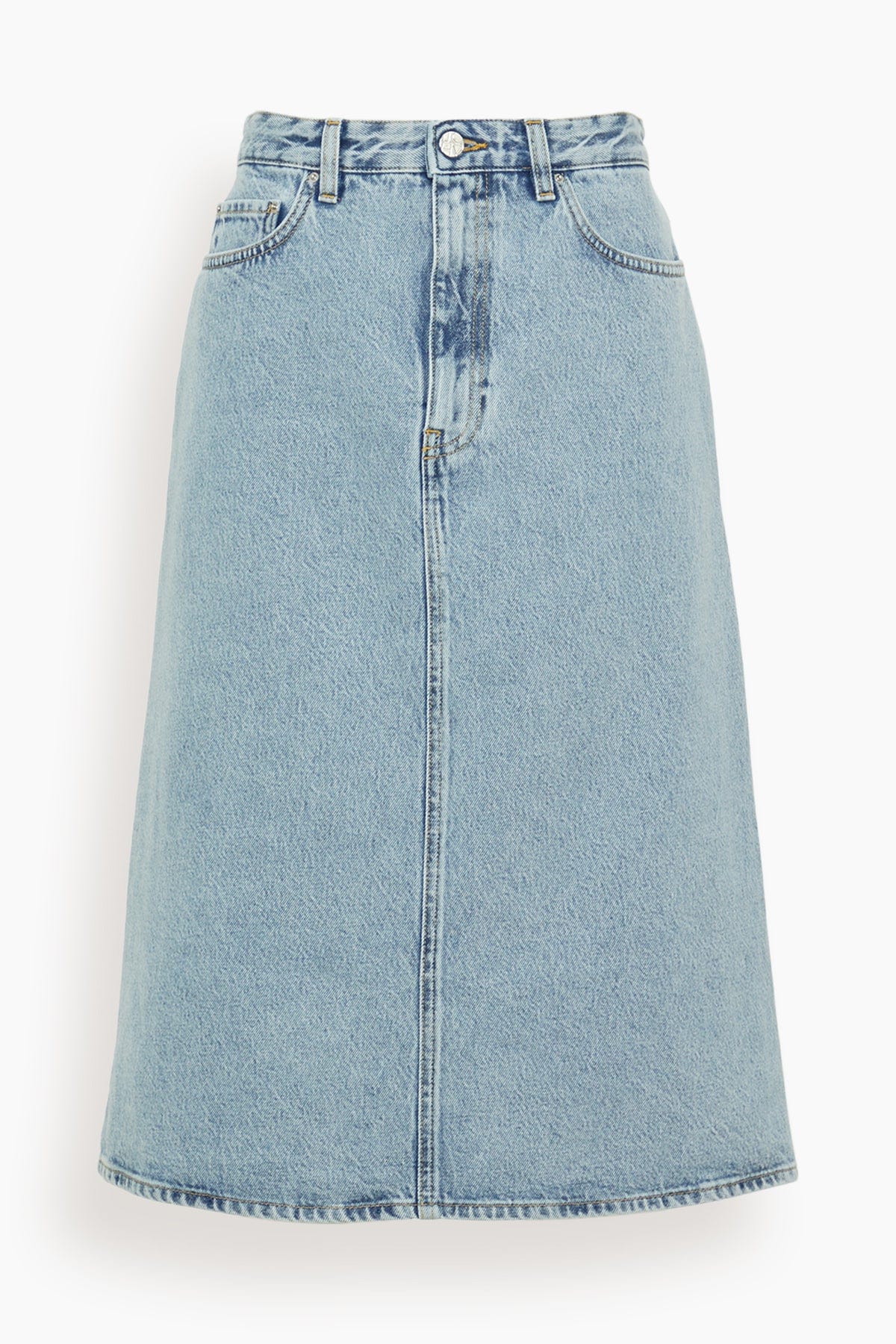 Toteme Skirts Denim Midi Skirt in Cool Blue