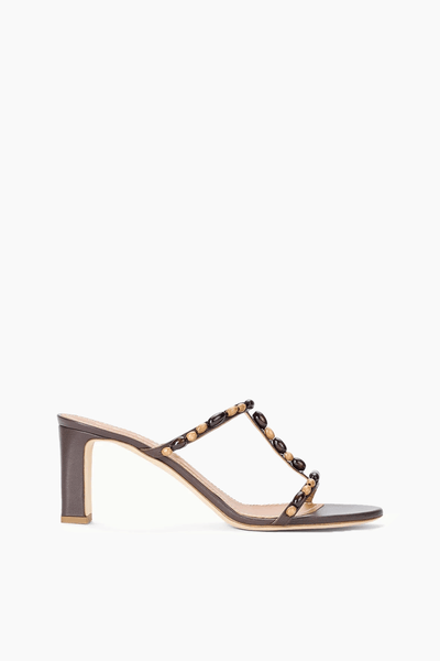 Talita Heel in Wood Beads
