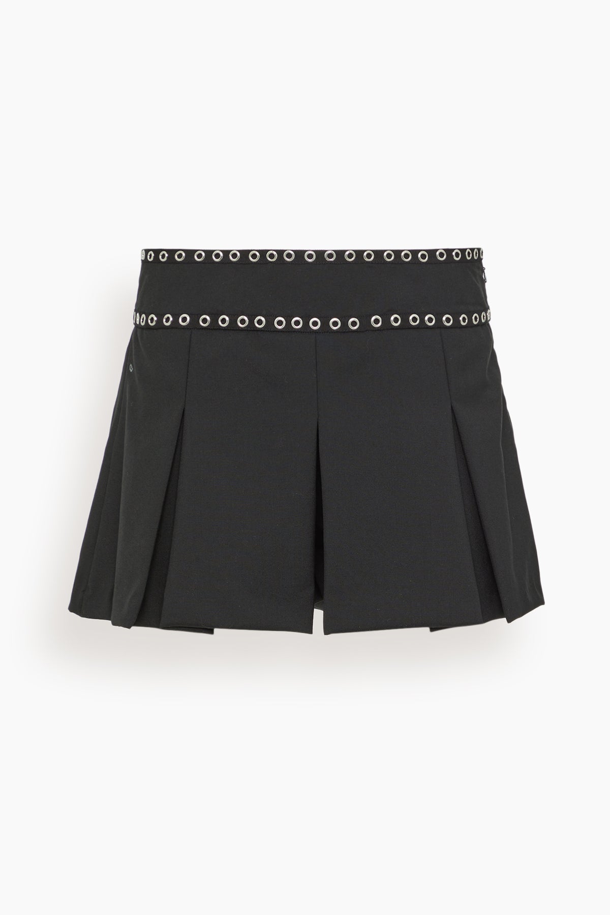 R13 Pleated Mini Skort in Black