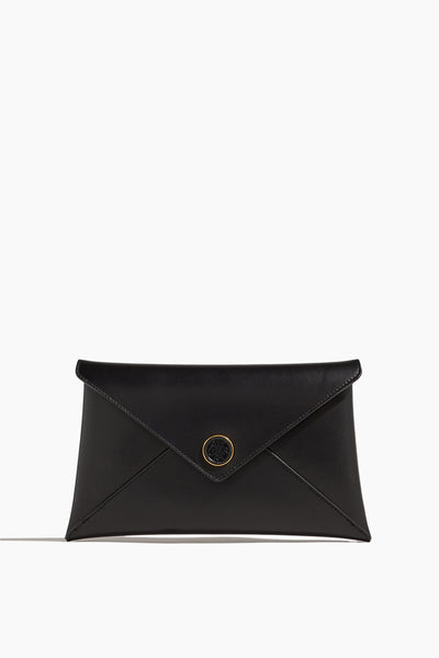 Medallion Envelope Clutch in Black