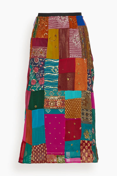 Phoebe Patchwork Skirt in Multi