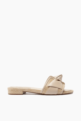 Maxi Clarita Padded Raffia Flat in Shell