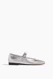 Le Monde Beryl Ballet Flats Mary Jane in Silver Leather Le Monde Beryl Mary Jane in Silver Leather