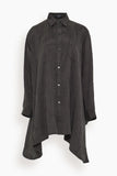 R13 Draped Front Shirt in Black