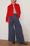 Loulou Studio Jackets Zhanna Short Boxy Coat in Tomato Loulou Studio Zhanna Short Boxy Coat in Tomato