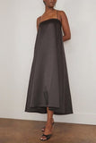 Rohe Cocktail Dresses Evening Satin Strap Dress in Black Rohe Evening Satin Strap Dress in Black