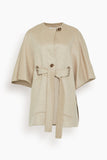 Max Mara Ring Cape in Beige
