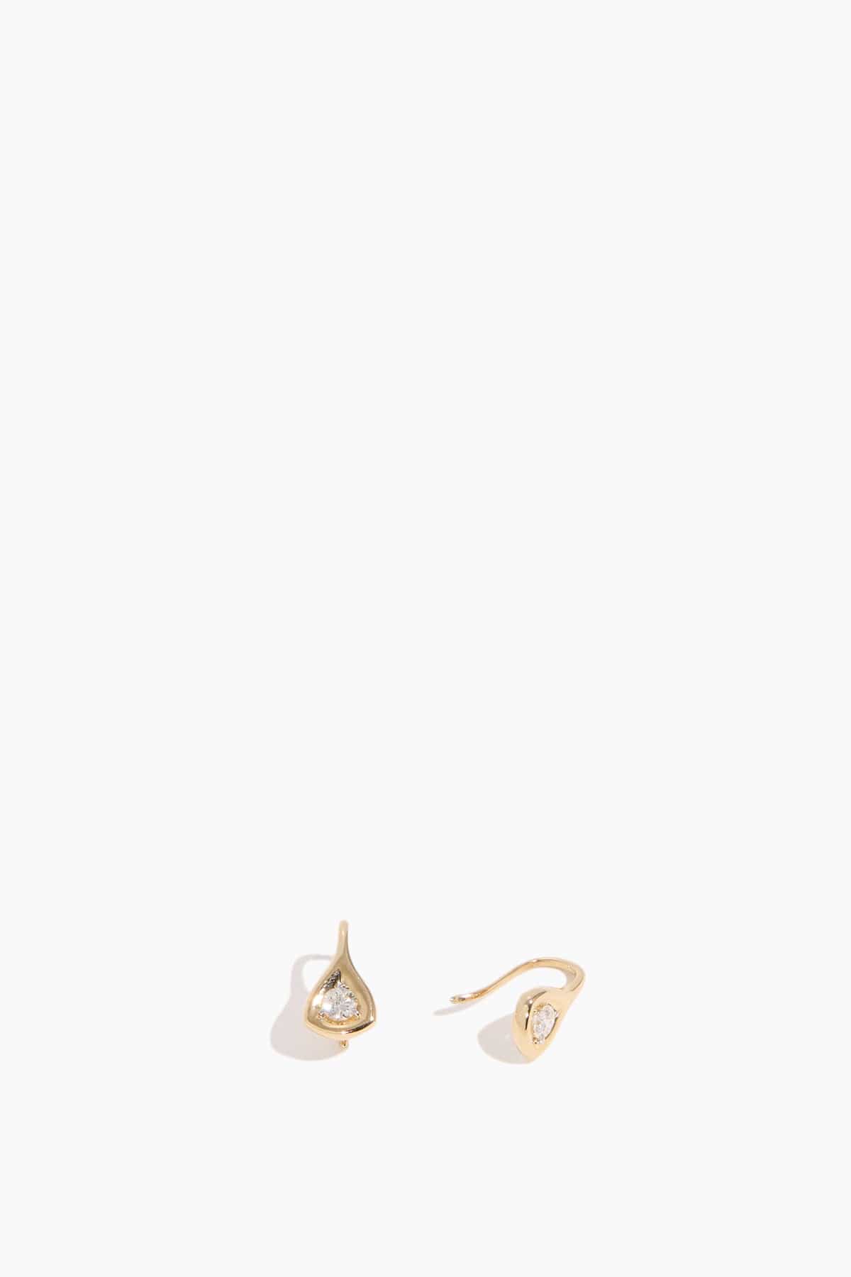 Theodosia Earrings Prong Set Diamond Teardrop Earrings in Yellow Gold Theodosia Prong Set Diamond Teardrop Earrings in Yellow Gold
