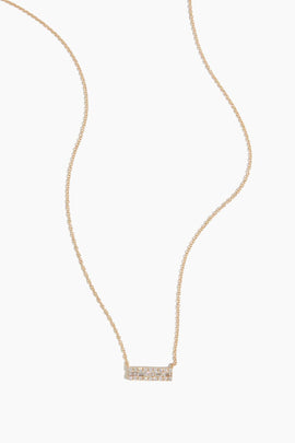 Bezel Bar Necklace in 14k Yellow Gold