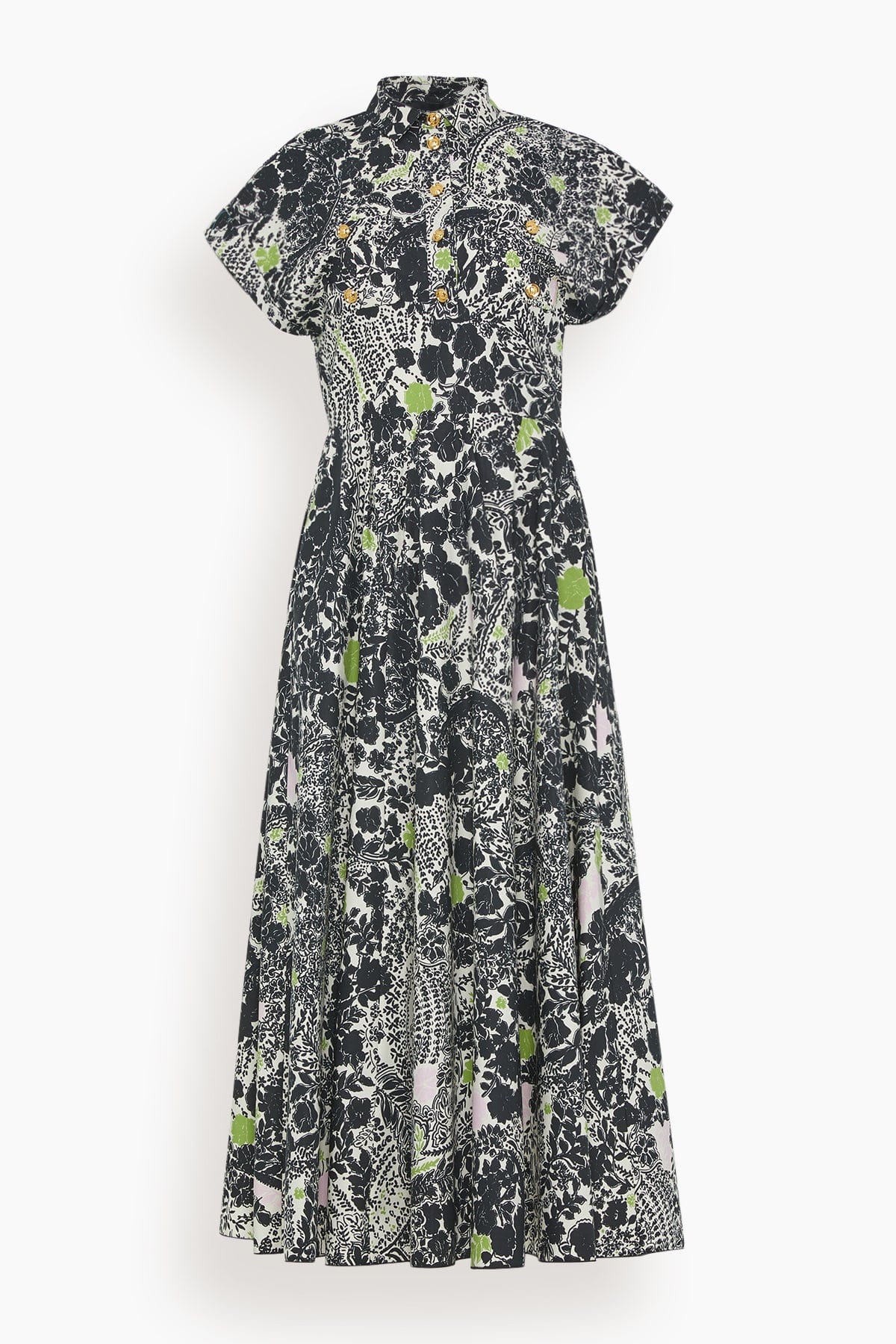Giambattista Valli Dresses Printed Popeline Dress in Black/Ivory