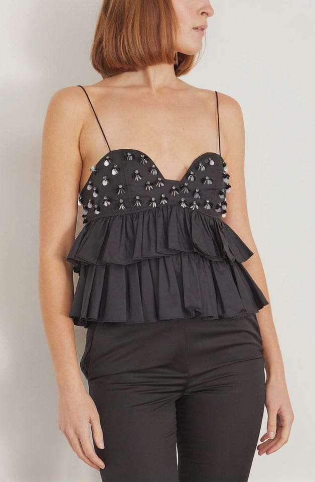 Ulla Johnson Lucia Top in Noir