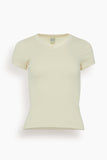 Flore Flore Tops Jill Baby Tee in Off White Flore Flore Jill Baby Tee in Off White