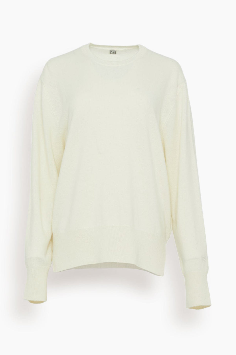 Toteme Tops Crewneck Cashmere Knit in Meringue