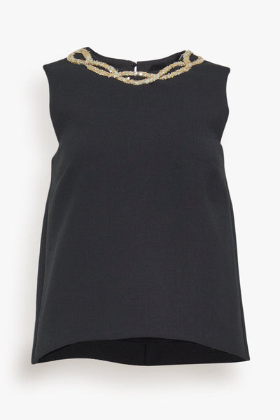 Striking Coolness Top in Pure Black