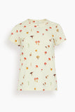 Rag And Bone All Over Mushroom Tee in Ivory Multi