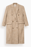 Pilda Herringbone Coat in Beige