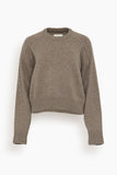 Loulou de Saison Bruzzi Cropped Sweater in Taupe Melange