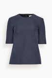 Rosetta Getty Tops Fitted T-Shirt Top in Indigo