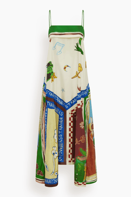 Tangible Love Silk Midi Dress in Multi