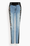 Hellessy Amir Jeans in Medium Wash/Black (C)
