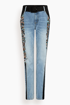 Amir Jeans in Medium Wash/Black (C)