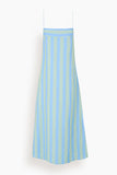 Staud Laura Linen Dress in Seaport Stripe