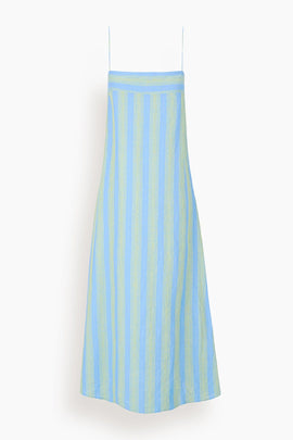 Laura Linen Dress in Seaport Stripe
