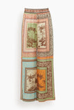 Alemais Alberta Silk Pant in Multi