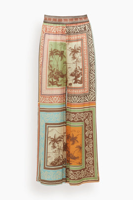 Alberta Silk Pant in Multi