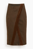 Dries Van Noten Somina Skirt in Brown