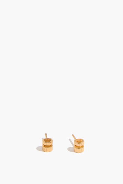 Slot Studs in Yellow Gold