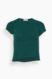 Sablyn Tops Yael Fitted Rib T-Shirt in Deep Forest