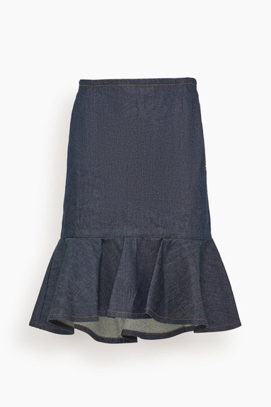 Bite Studios Skirts Petal Organic Denim Skirt in Dark Blue Raw Bite Studios Petal Organic Denim Skirt in Dark Blue Raw