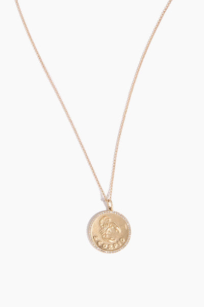 Scorpio Zodiac Pendant Necklace in 14k Yellow Gold