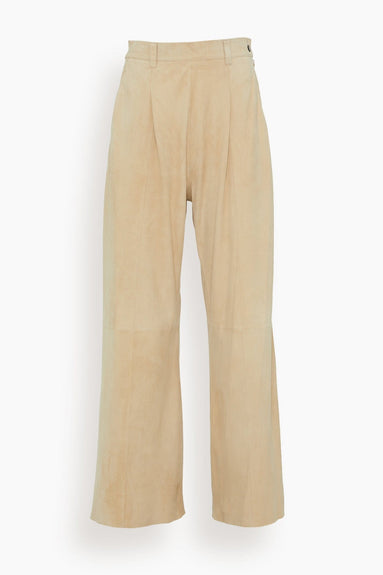 Forte Forte Pants Fluid Suede Relaxed Fit Pant in Sand