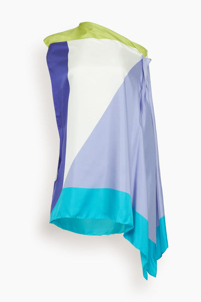 Graphic Top in Light Blue/Green