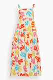Kitri Dresses Rae Leaf Print Sun Dress in Multi Leaf