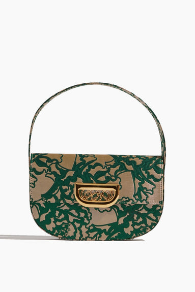 Destree Top Handle Bags Martin M Jewel Jacquard Handbag in Beige/Forest