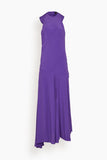 Simone Rocha Dresses Long Bow Detail Halter Bias Cut Dress in Purple Long Bow Detail Halter Bias Cut Dress in Purple