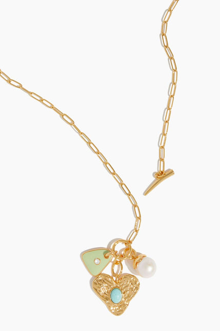 Lizzie Fortunato Necklaces Treasure Heart Pendant Necklace in Gold