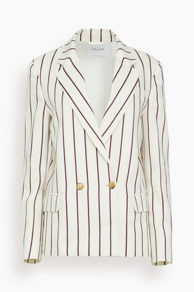 Yvonne Jacket in Navy/White/Red